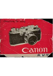 Canon 4 -Series manual. Camera Instructions.